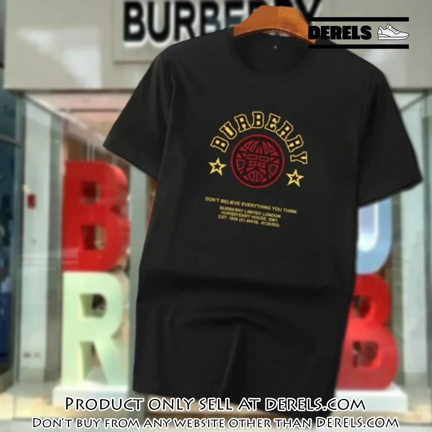 Burberry new black luxury brand unisex tshirt outfit for men women dr2332710